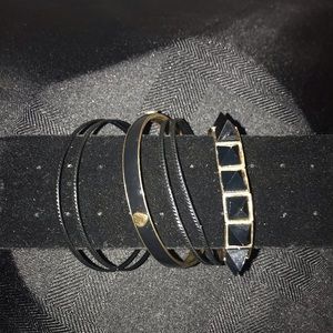 Black & Gold bangle set